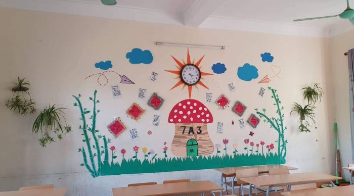 mẫu trang trí lớp học thcs cực đơn giản