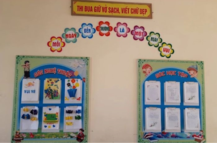 mẫu trang trí lớp học thcs