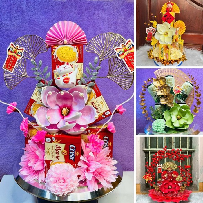 mẫu trang trí tháp nước ngọt siêu đẹp