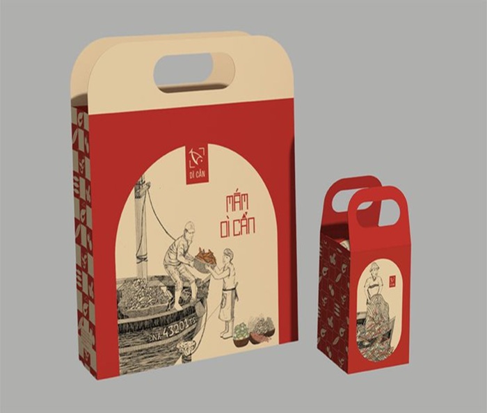 thiết kế và trang trí bao bì đỏ