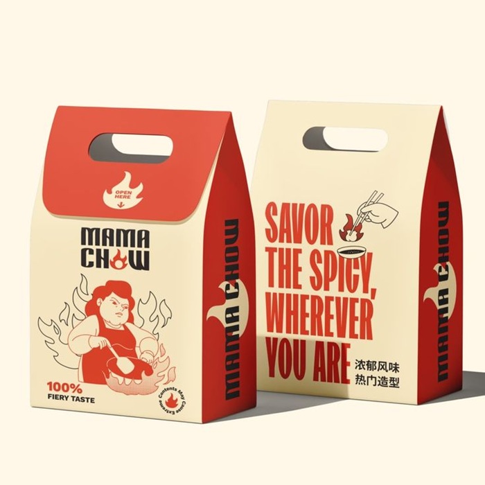 thiết kế và trang trí bao bì mama chow