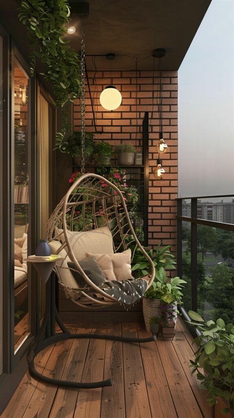 trang trí ban công cực kì đẹp