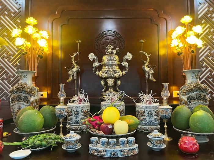 trang trí bàn thờ hoa quả