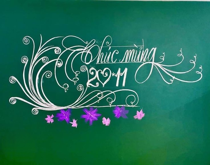 trang trí bảng 20_11 cách điệu