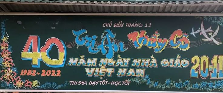 trang trí bảng 20_11 chữ nhiều màu
