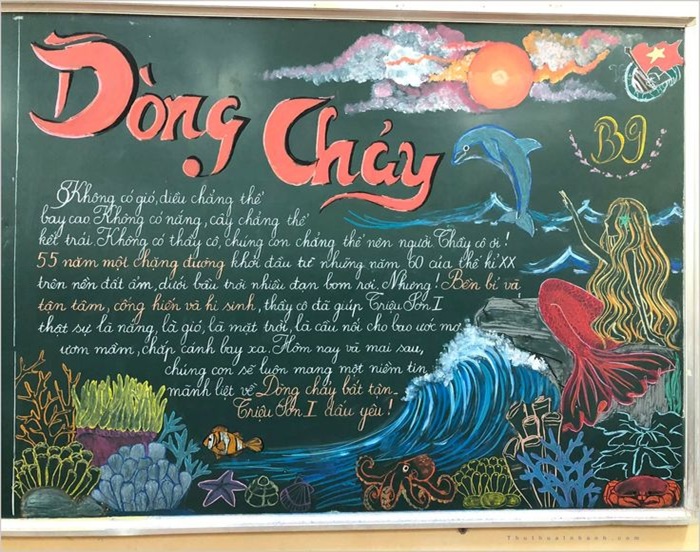 trang trí bảng 20_11 dòng chảy