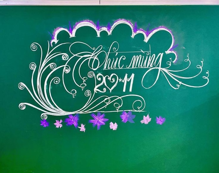 trang trí bảng 20_11 nhẹ nhàng đẹp