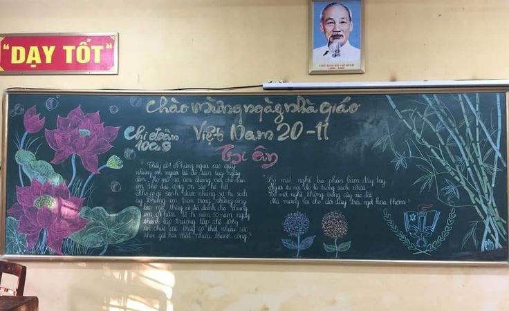 trang trí bảng 20_11 thơ ca