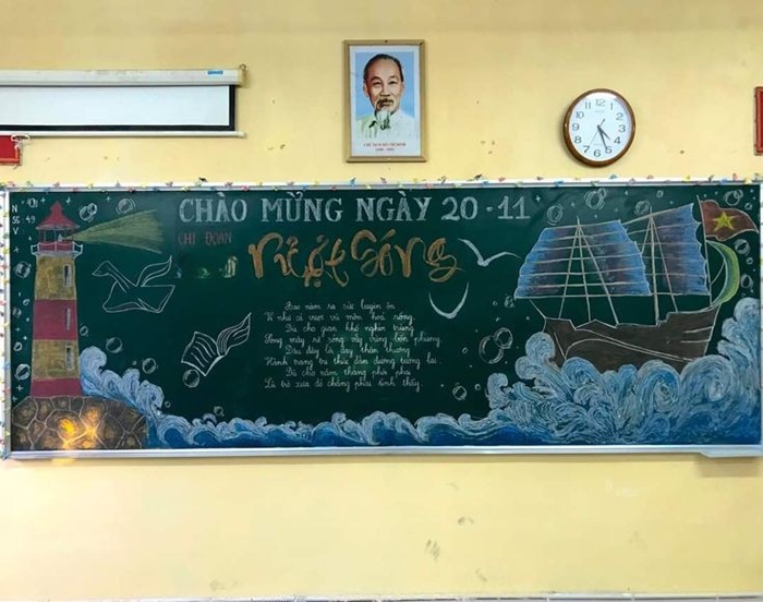 trang trí bảng 20_11 vượt sóng
