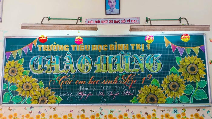 trang trí bảng chào mừng năm học mới cực sáng tạo