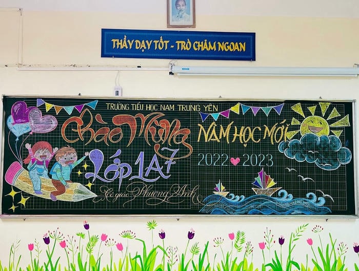 trang trí bảng chào mừng năm học mới hd