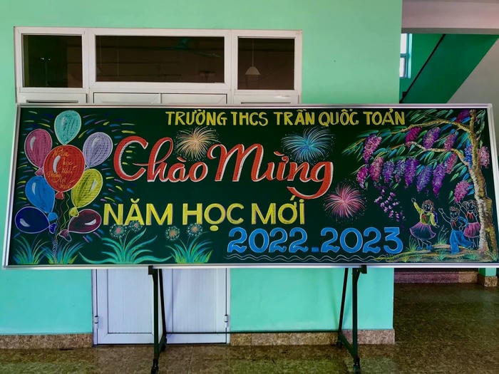trang trí bảng chào mừng năm học mới siêu sáng tạo