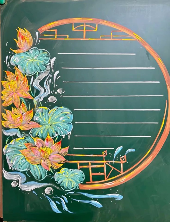 trang trí bảng cửa sổ