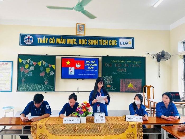 trang trí bảng đại hội chi đoàn đẹp