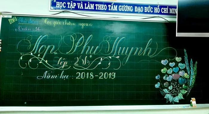 trang trí bảng họp phụ huynh đơn giản