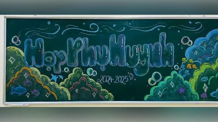 trang trí bảng họp phụ huynh kiểu bong bóng