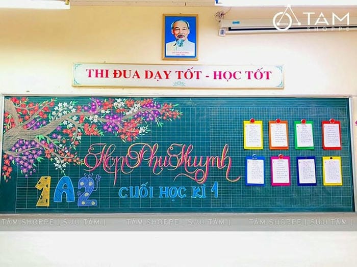 trang trí bảng họp phụ huynh