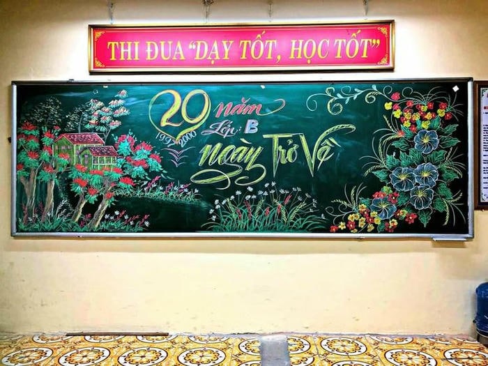 trang trí bảng khai giảng cute nhất