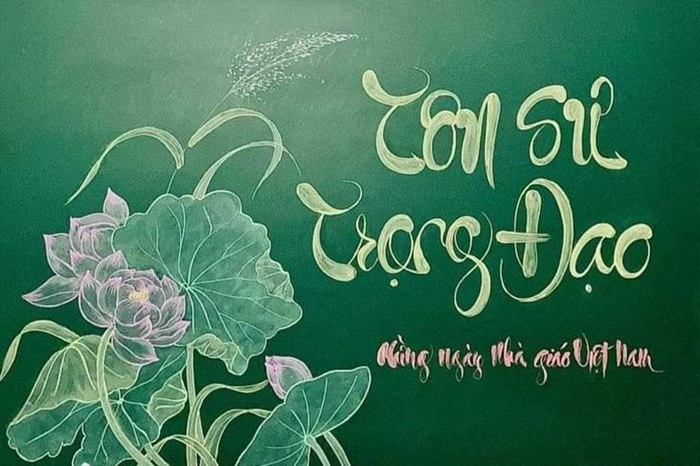 trang trí bảng ngày nhà giáo