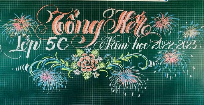 trang trí bảng tổng kết đẹp nhất