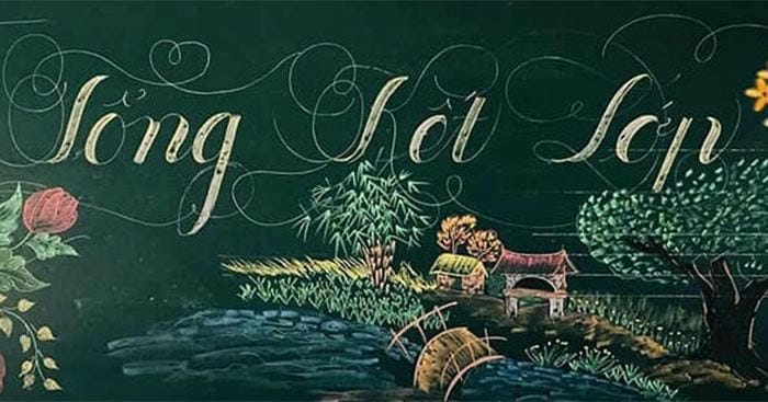 trang trí bảng tổng kết