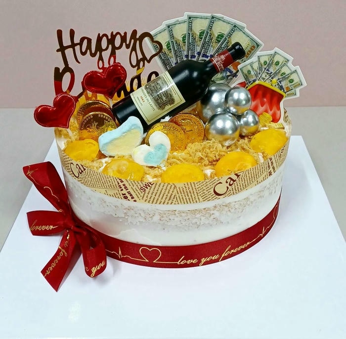 trang trí bánh bông lan trứng muối xinh nhất