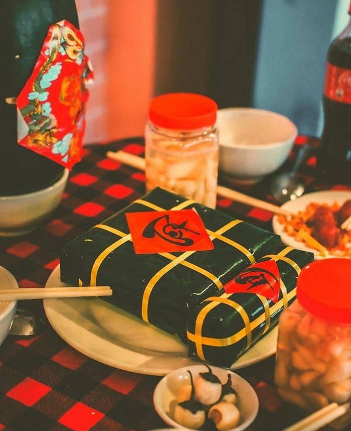 trang trí bánh chưng cực đẹp