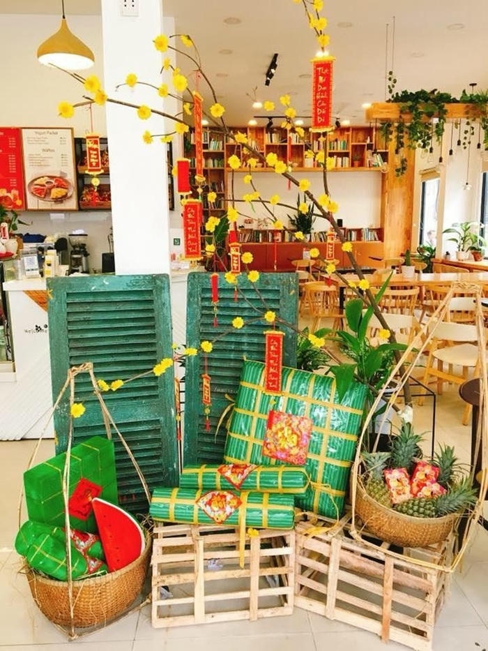 trang trí bánh chưng siêu đẹp