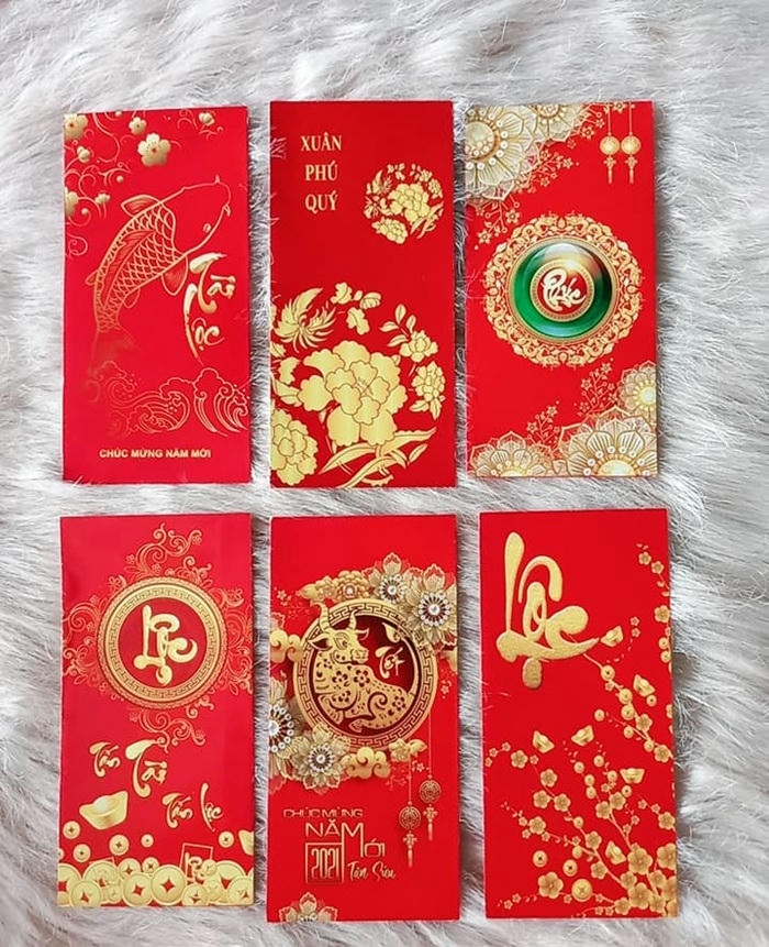 trang trí bao lì xì xinh