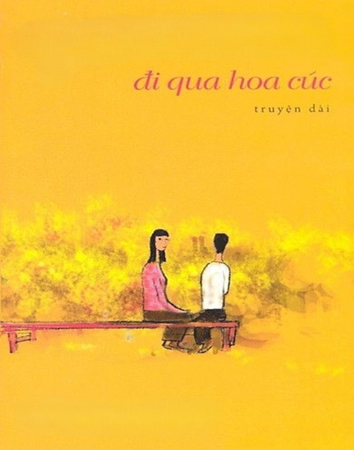 trang trí bìa sách đi qua hoa cúc