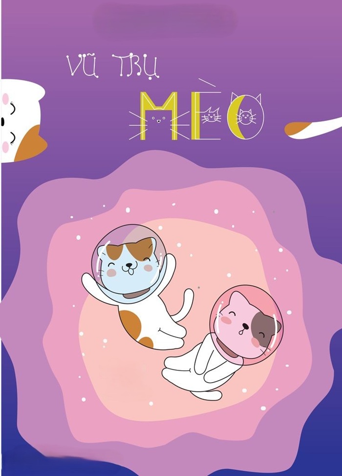 trang trí bìa sách funny mèo