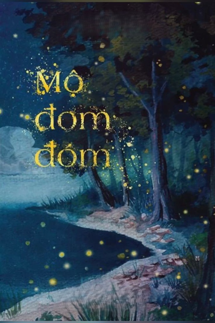 trang trí bìa sách mộ đom đóm