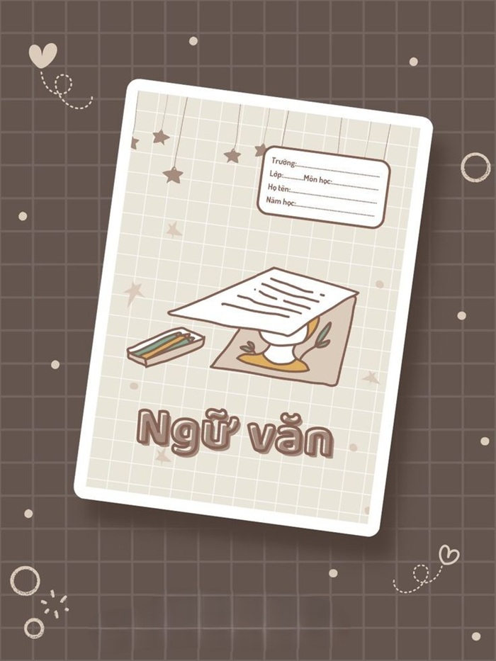 trang trí bìa sách ngữ văn