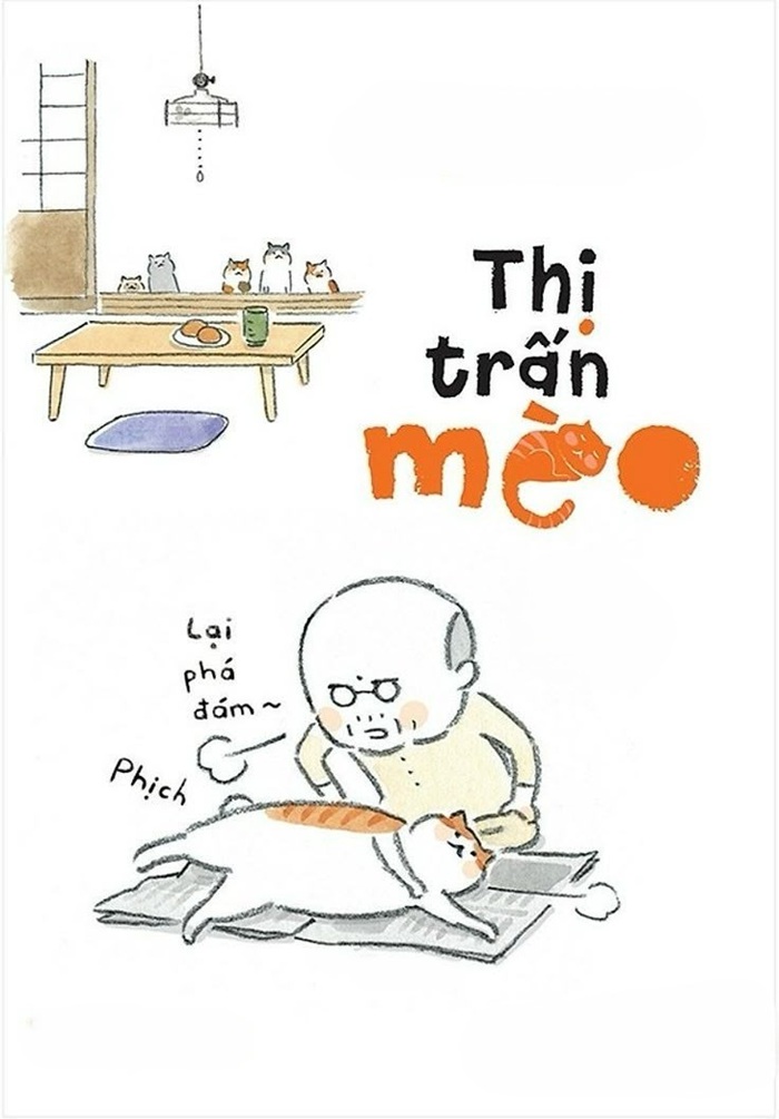 trang trí bìa sách thị trấn mèo
