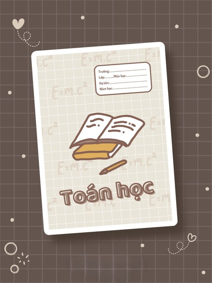 trang trí bìa sách toán học