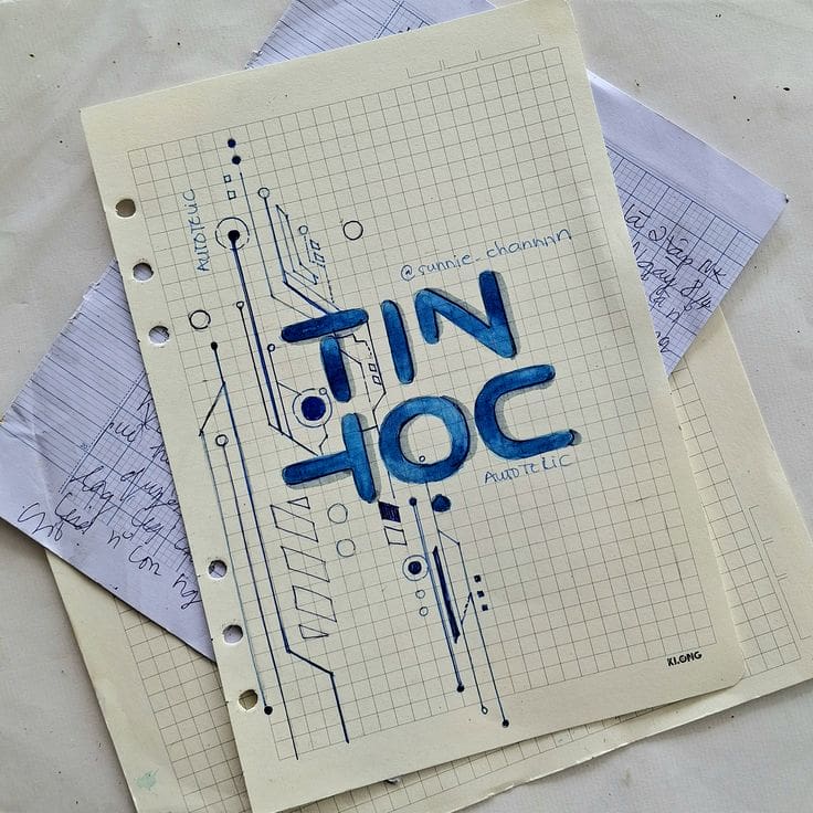 trang trí bìa vở anh