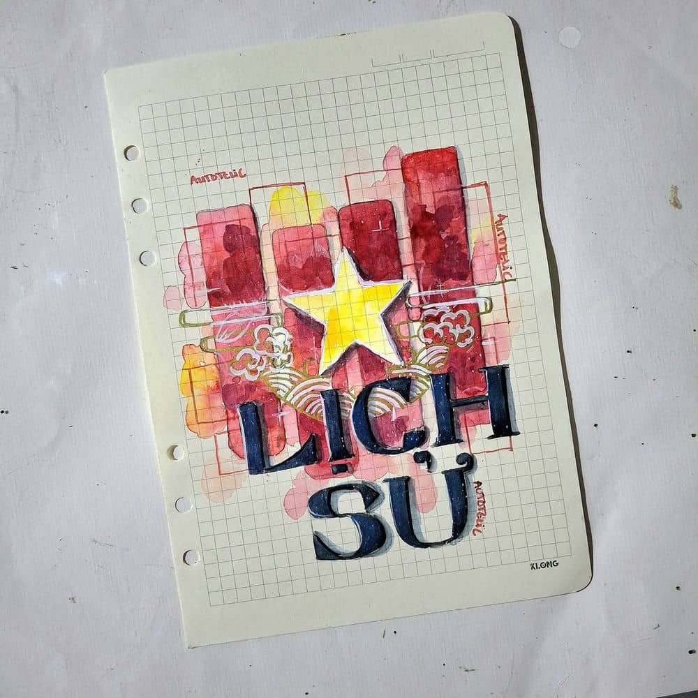 trang trí bìa vở hóa