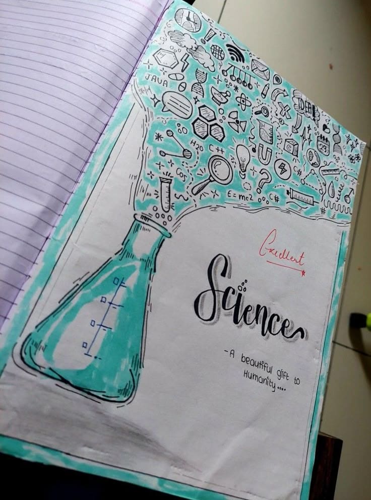 trang trí bìa vở toán