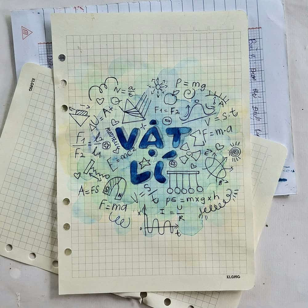 trang trí bìa vở văn