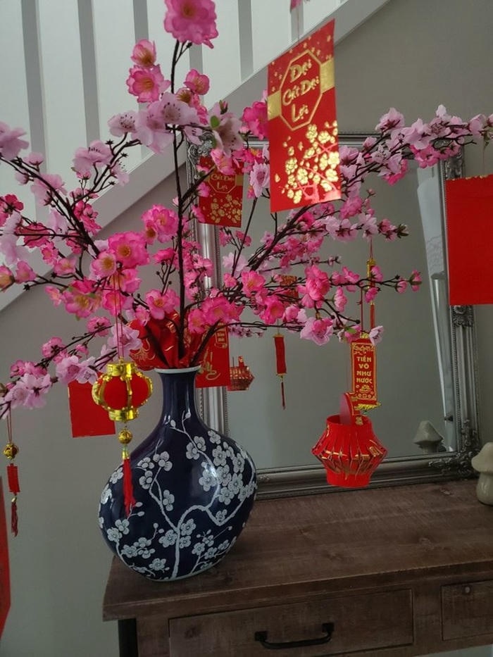trang trí cây đào đẹp cực