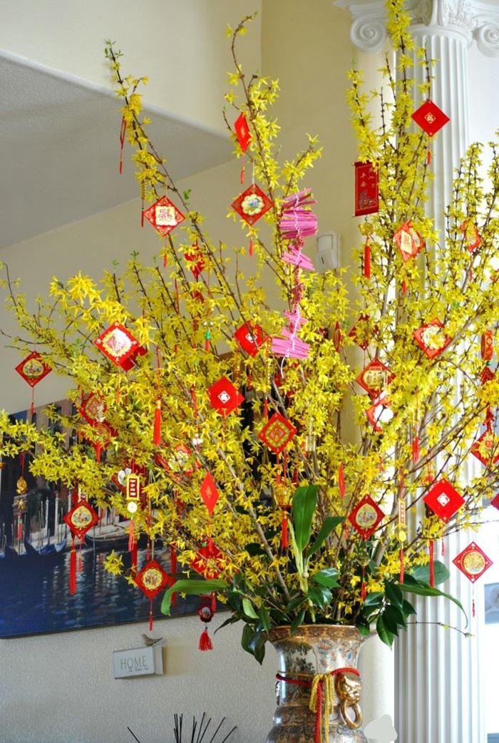 trang trí cây mai cực đẹp