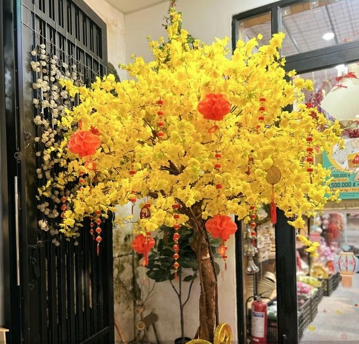 trang trí cây mai cực xinh