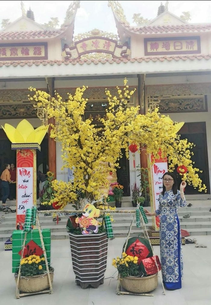 trang trí cây mai siêu xinh