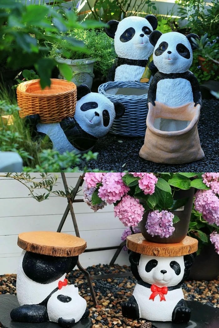 trang trí chậu cây cực cute