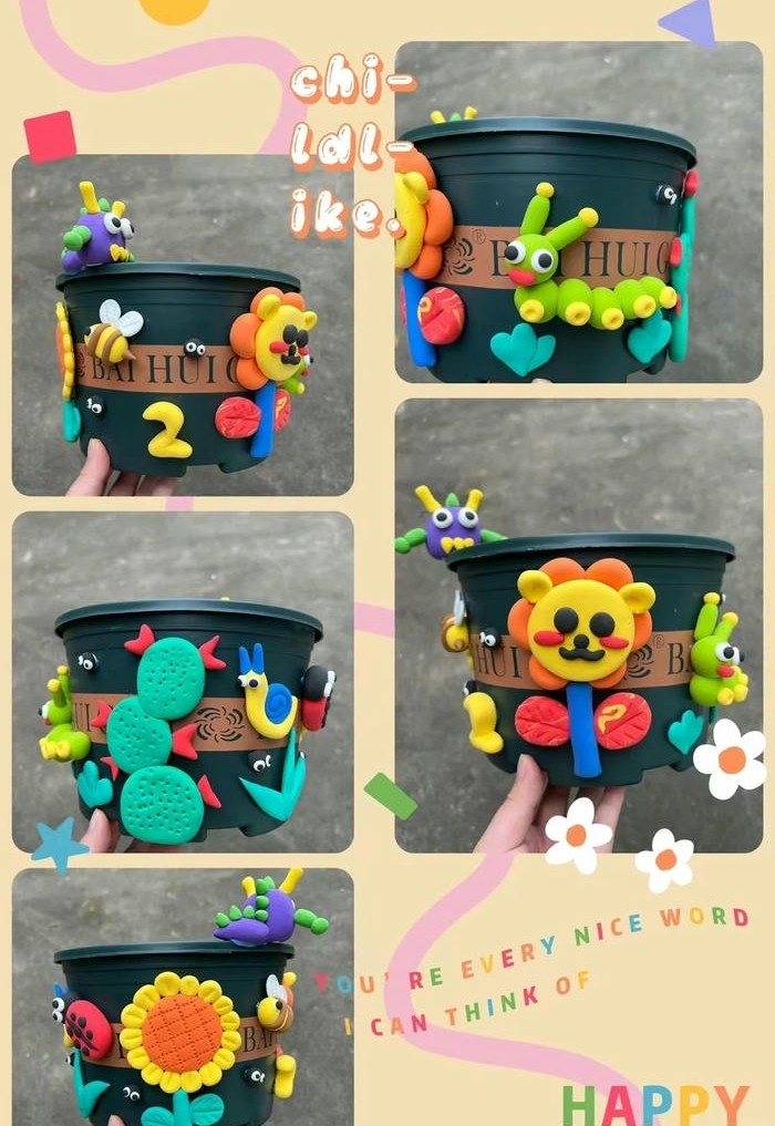 trang trí chậu cây cute nhất