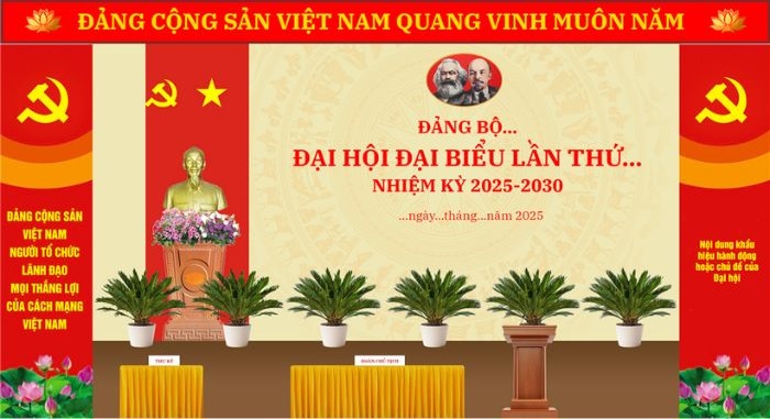 trang trí đại hội chi bộ siêu đẹp