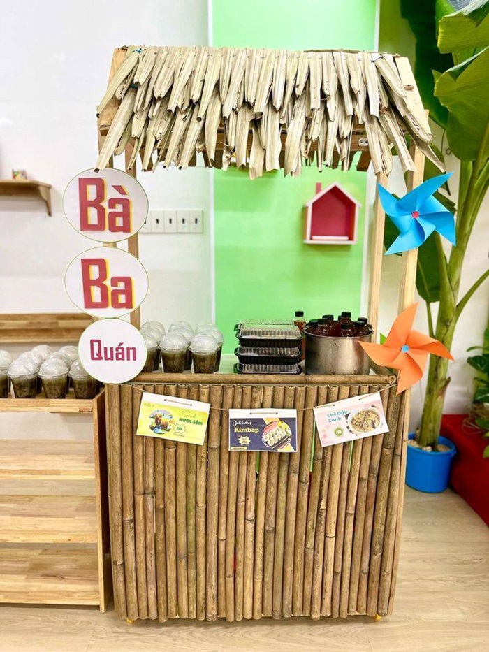 trang trí gian hàng hội chợ học sinh đẹp cute