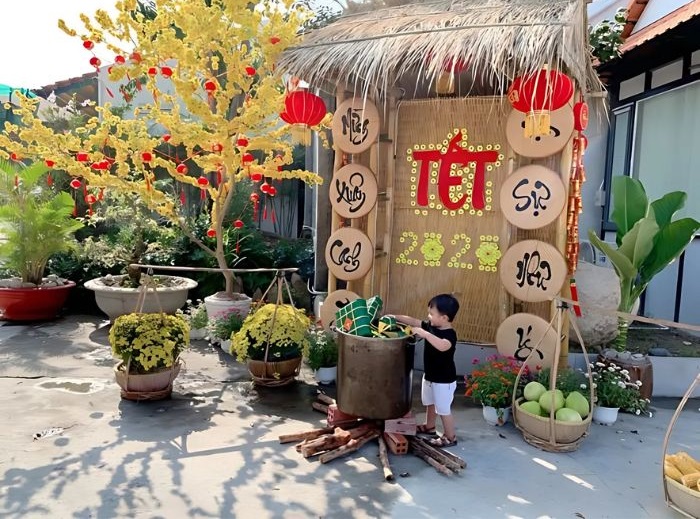 trang trí gian hàng hội chợ học sinh đẹp