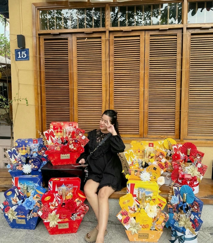 trang trí giỏ quà tết xinh cực