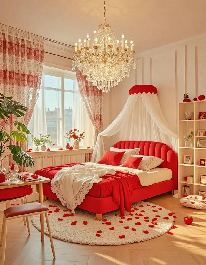 trang trí giường cưới cực đẹp